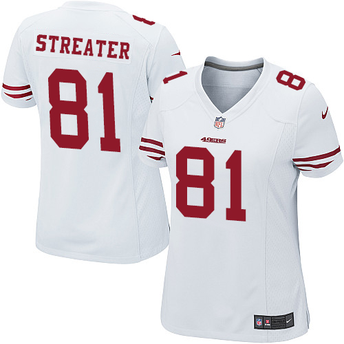 Women's Limited Rod Streater Nike Jersey White Road - #81 NFL San Francisco 49ers
